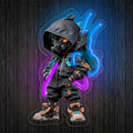 cyberpunk mecha   led wall light usb powered neon anime