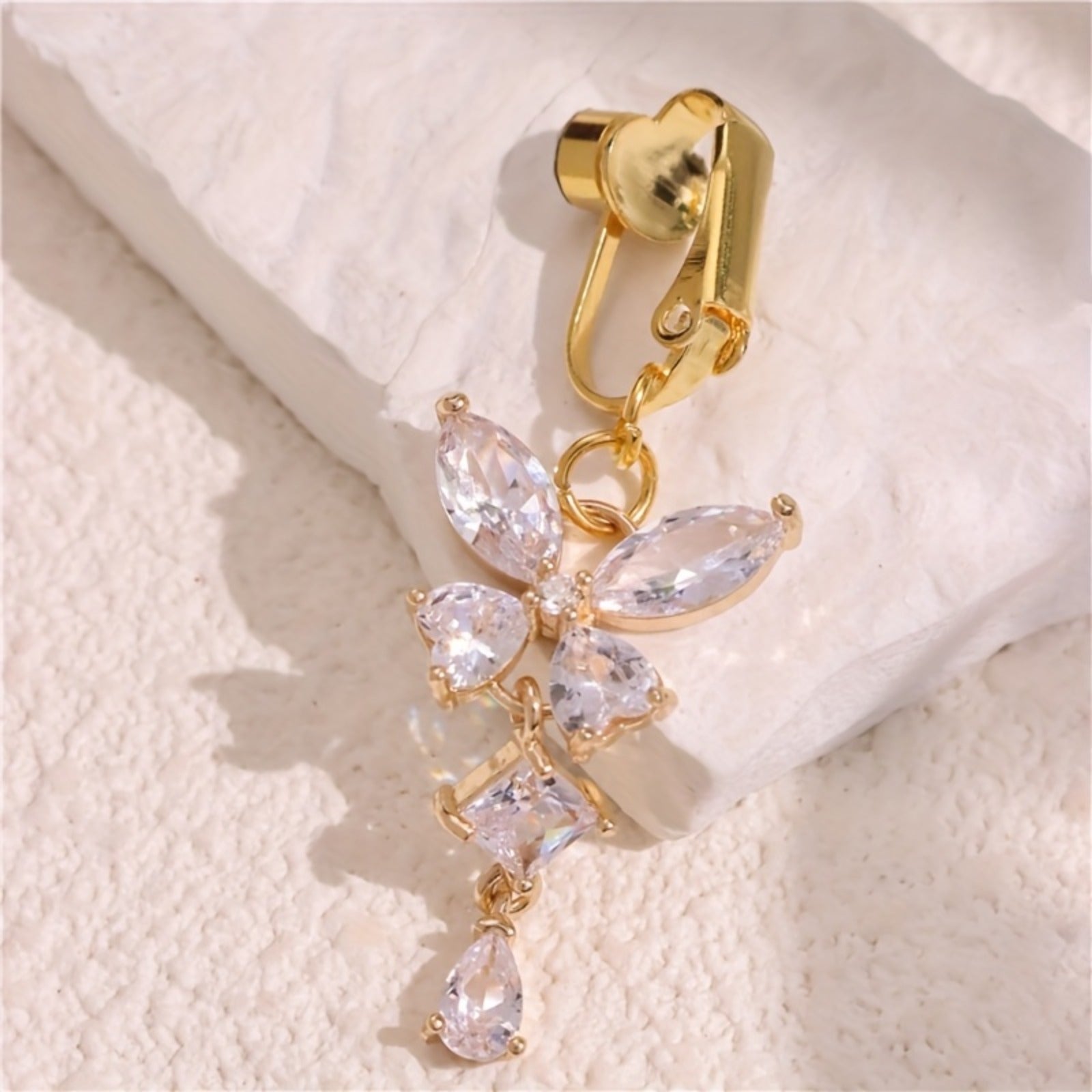 womens   tassel fashion belly button clip no
