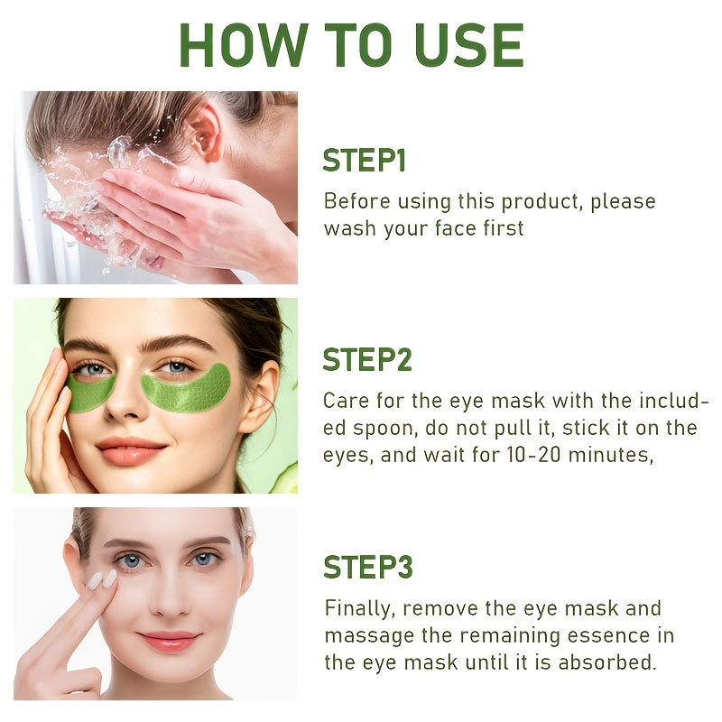 60 sheets instantly tightening green tea eye masks smoothens