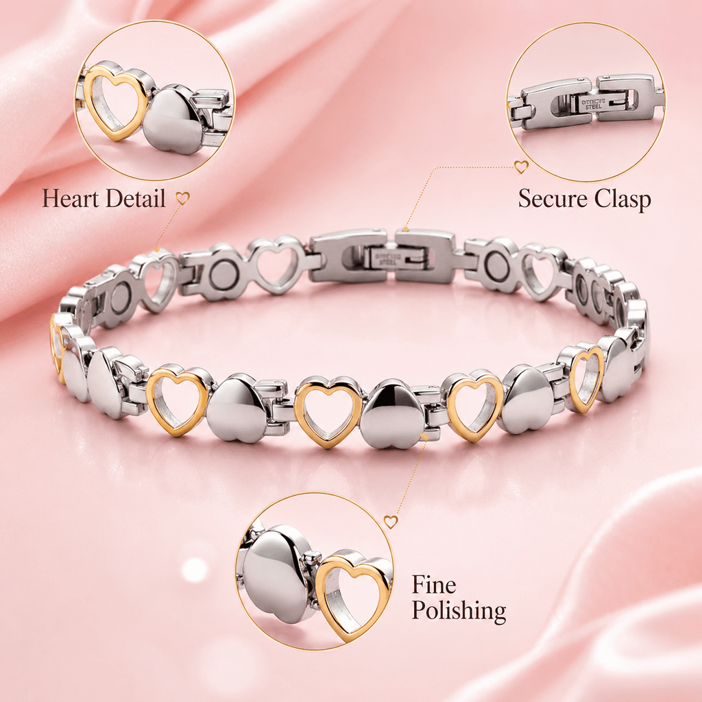 pure copper bracelet women two tone silver golden