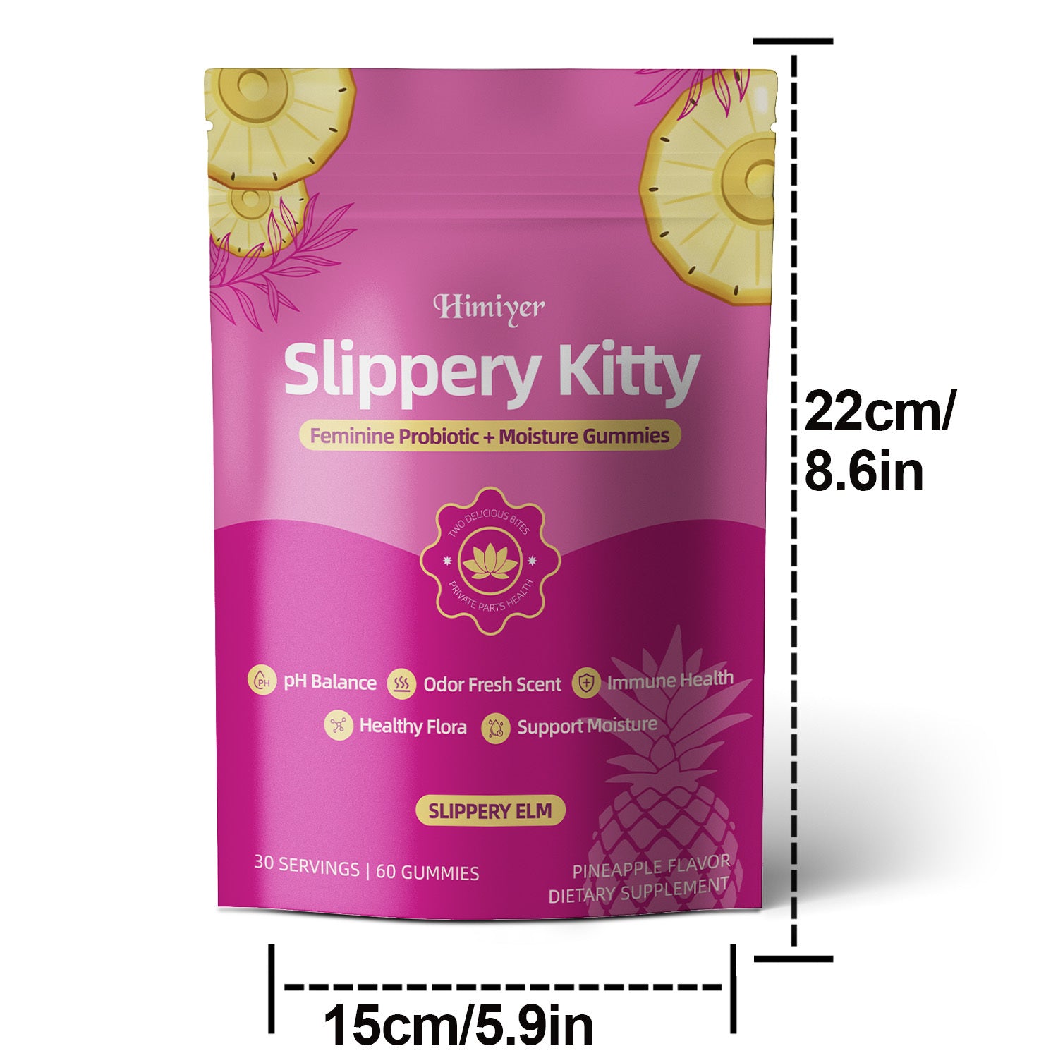 2026 new womens probiotic gummies slippery elm ph balance