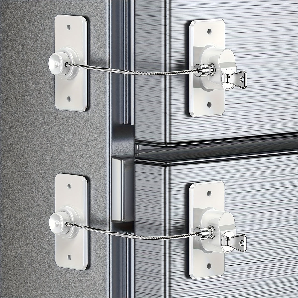 2pcs set refrigerator door locks white protective dowels