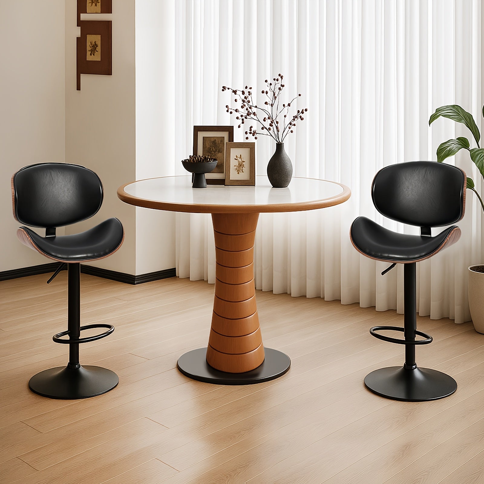 set 2 4 6 swivel bar stools footrest features