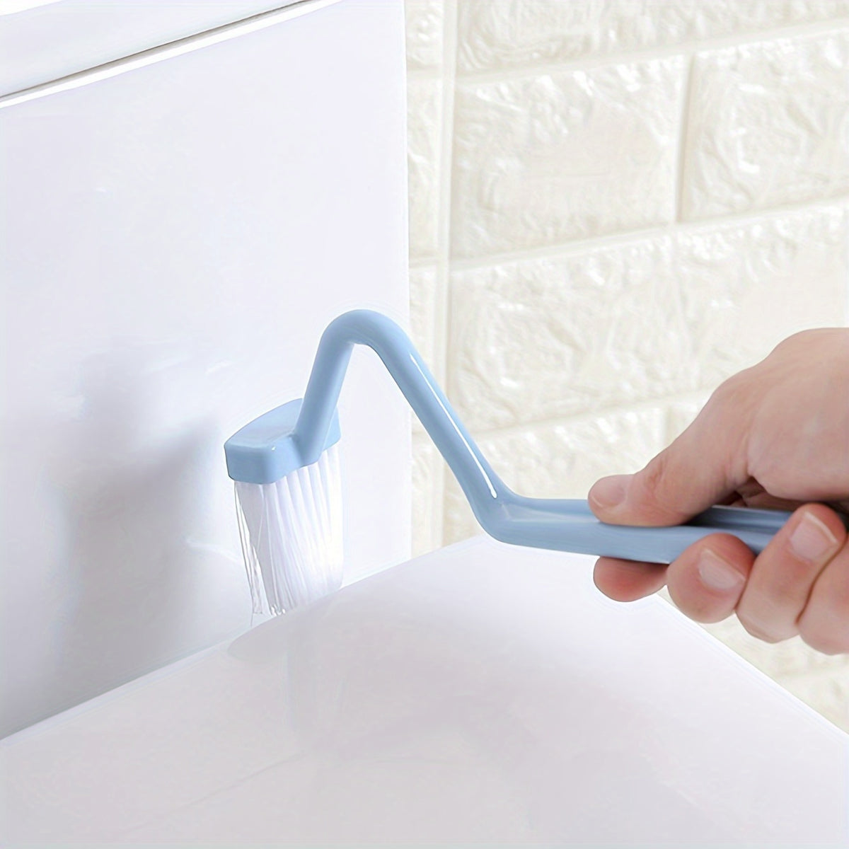 1pc blue v shaped toilet brush innovative s shaped curved