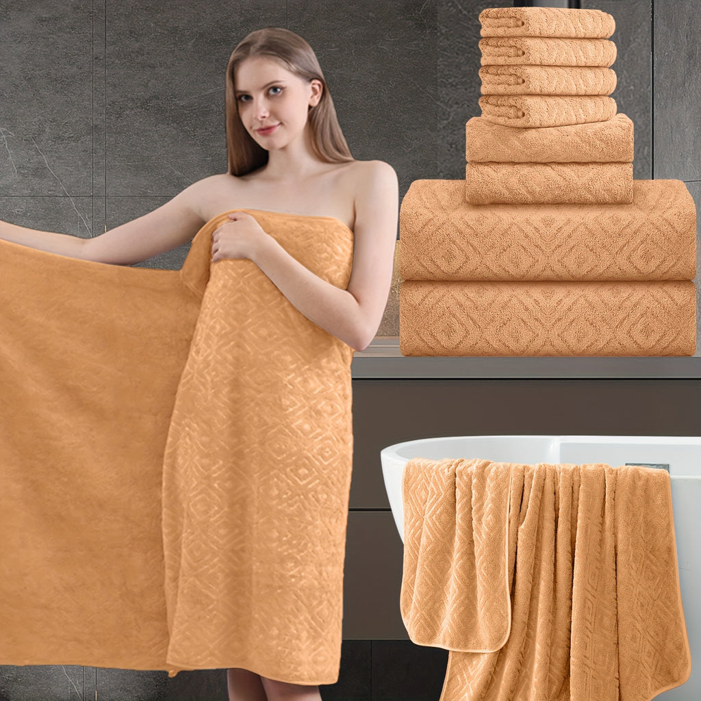 8pcs extra large bath towel ultra soft thick bath towel