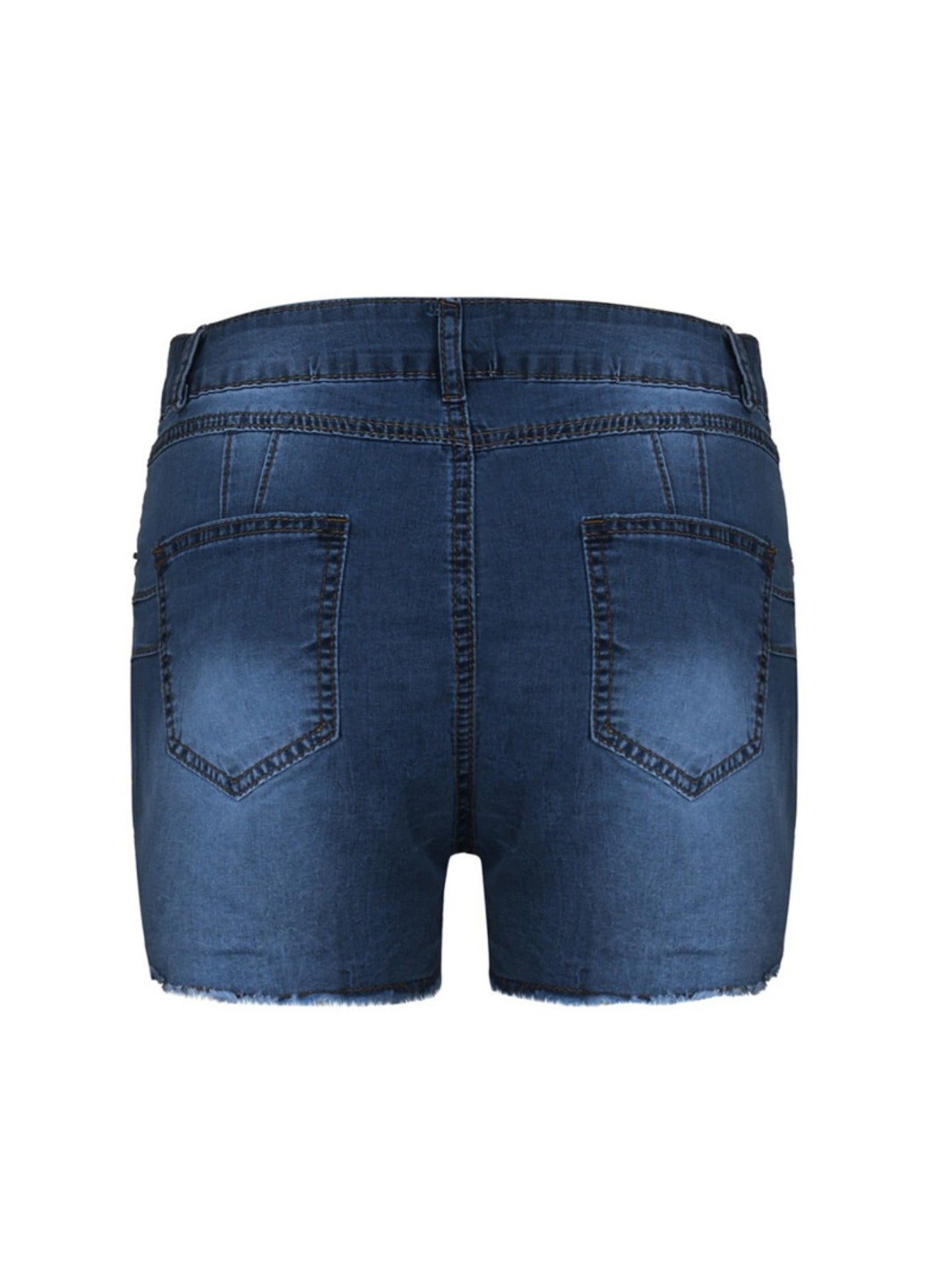 fit ripped denim shorts women stretch high waist