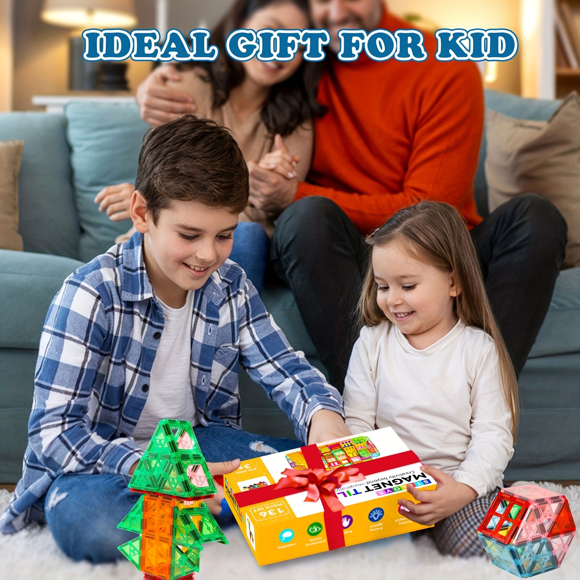 80 106 136pcs magnetic tiles kids magnetic building blocks 2