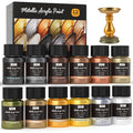 12 colors metallic acrylic paint 1oz 30ml non toxic non