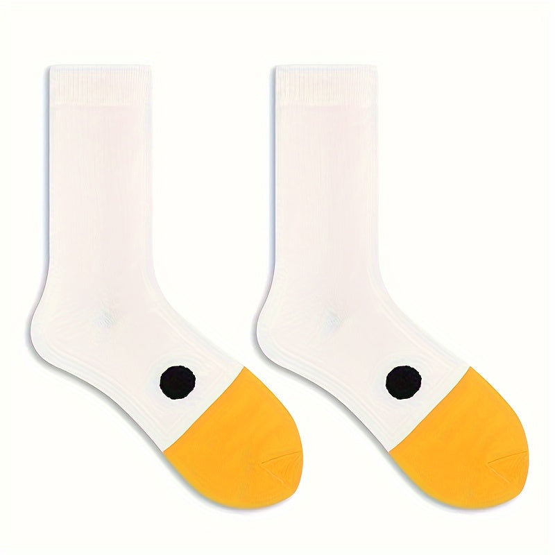 1 pair goose head socks women ins hip hop trendy socks