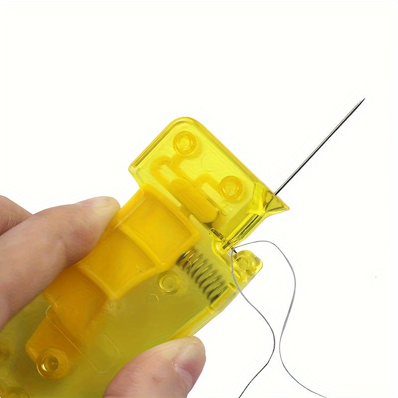 1pc lemon yellow automatic threader hand sewing threader
