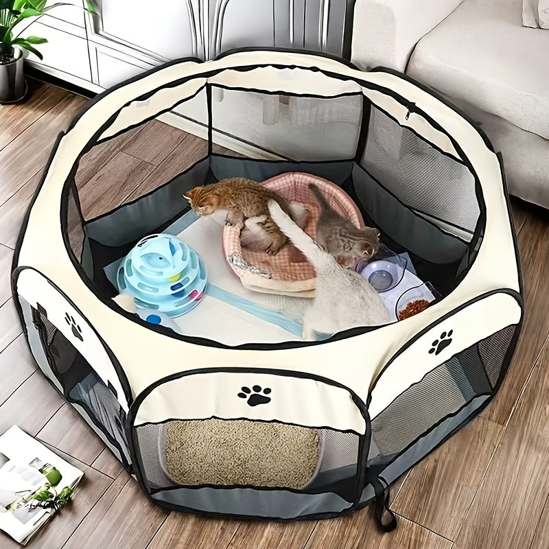 octagonal pet enclosure pet tent oxford bunai scratch