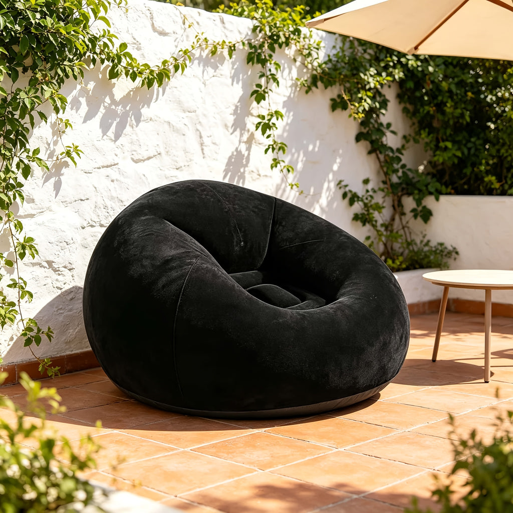 flocked inflatable bean bag chair comfortable inflatable