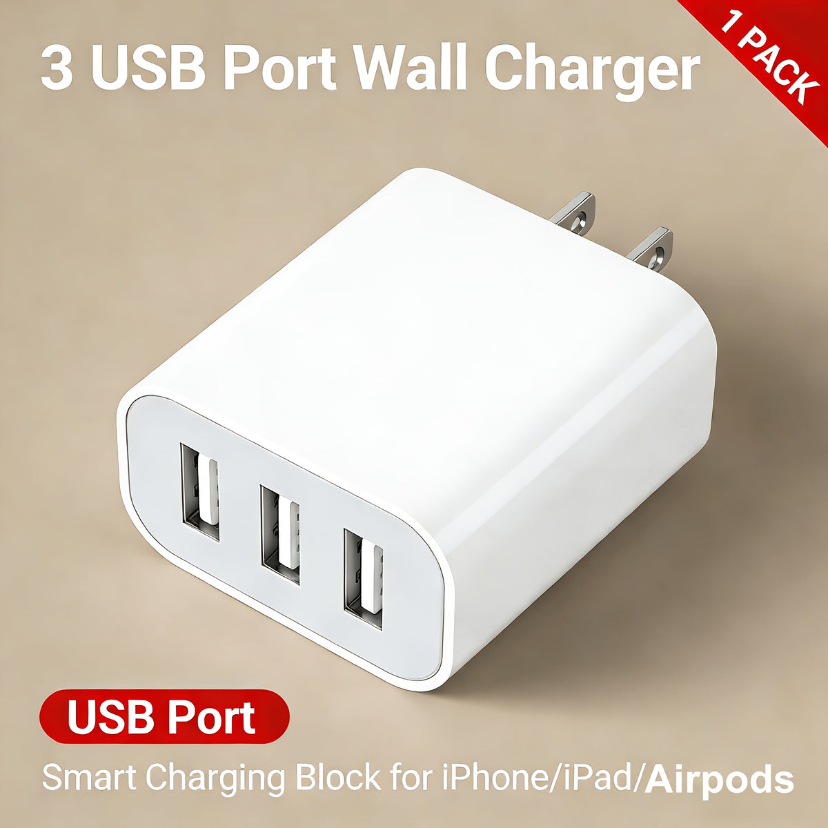 smart charging 3 usb wall adapter 3 in 1 us plug