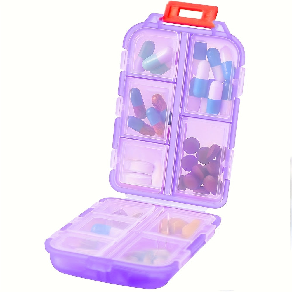 1 pack travel pill organizer 10 compartment pill case