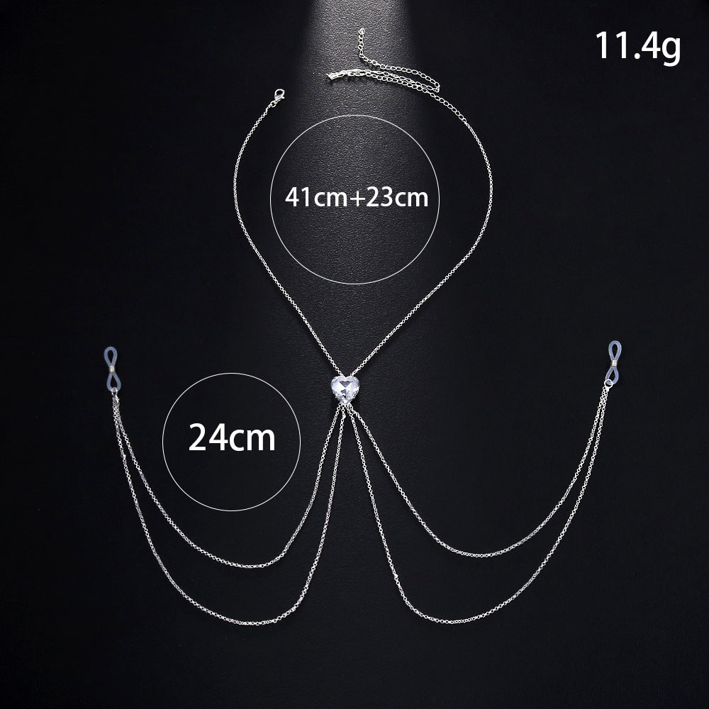 fashion heart tassel necklace niche premium   body