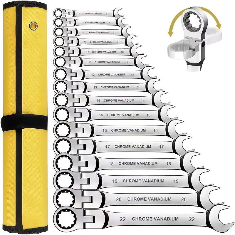 ratcheting wrench set 16pcs multifuctional combination ended