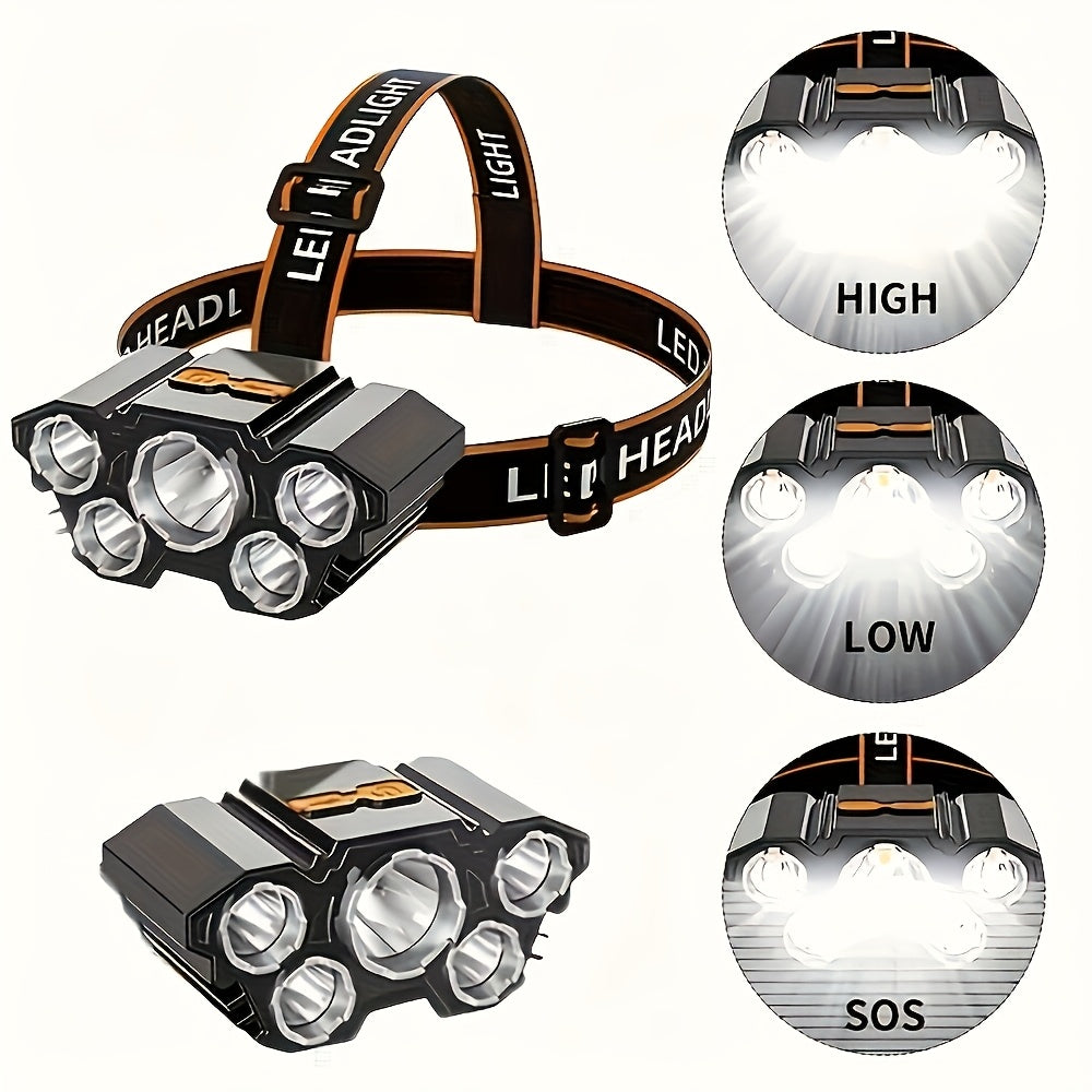 2pcs rechargeable headlamps 5   led headlamps