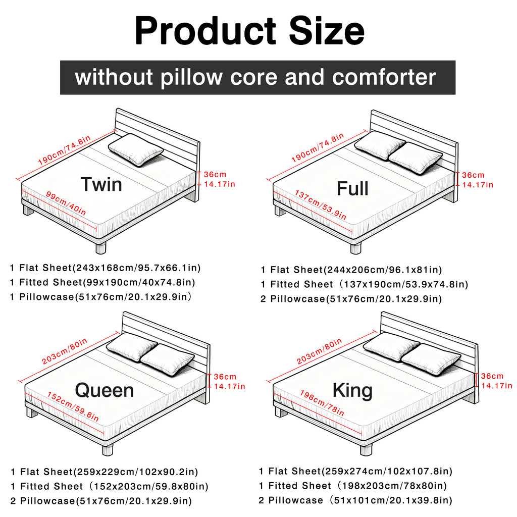 4pcs bamboo fiber sheet set 2200