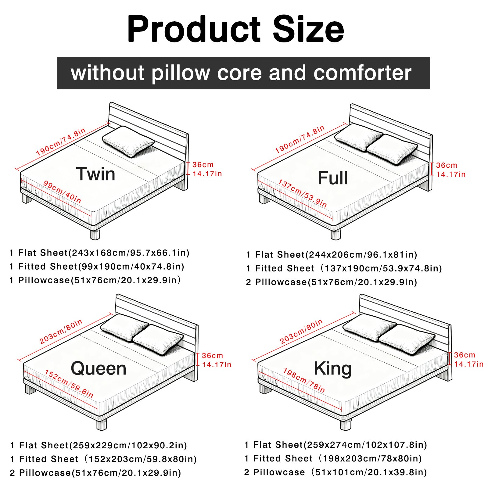 4pcs bamboo fiber sheet set 2200