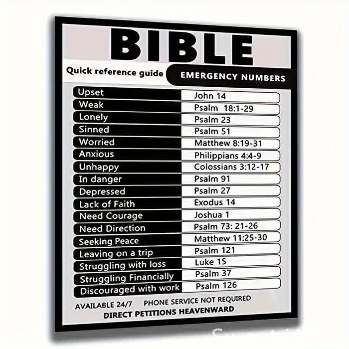 bible emergency numbers poster inspirational