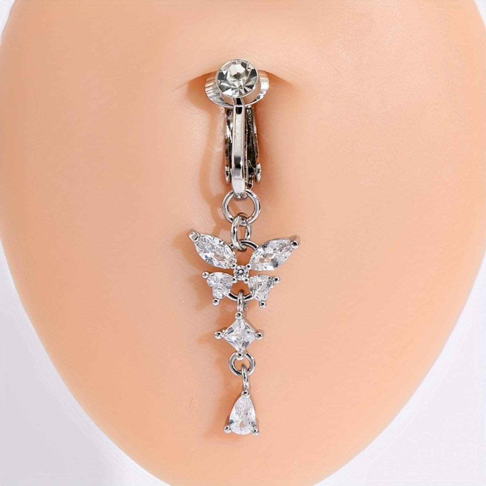 womens   tassel fashion belly button clip no