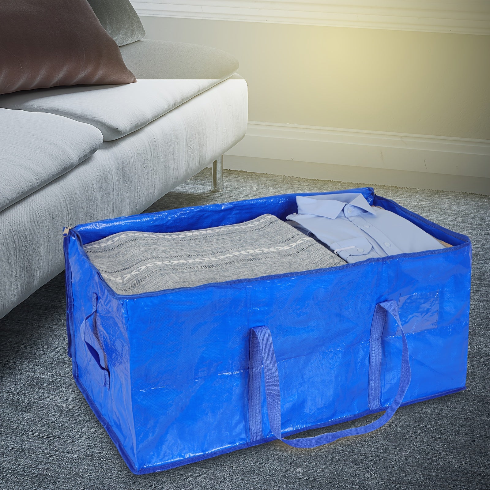 12pcs extra large moving bags zippers carrying handles heavy