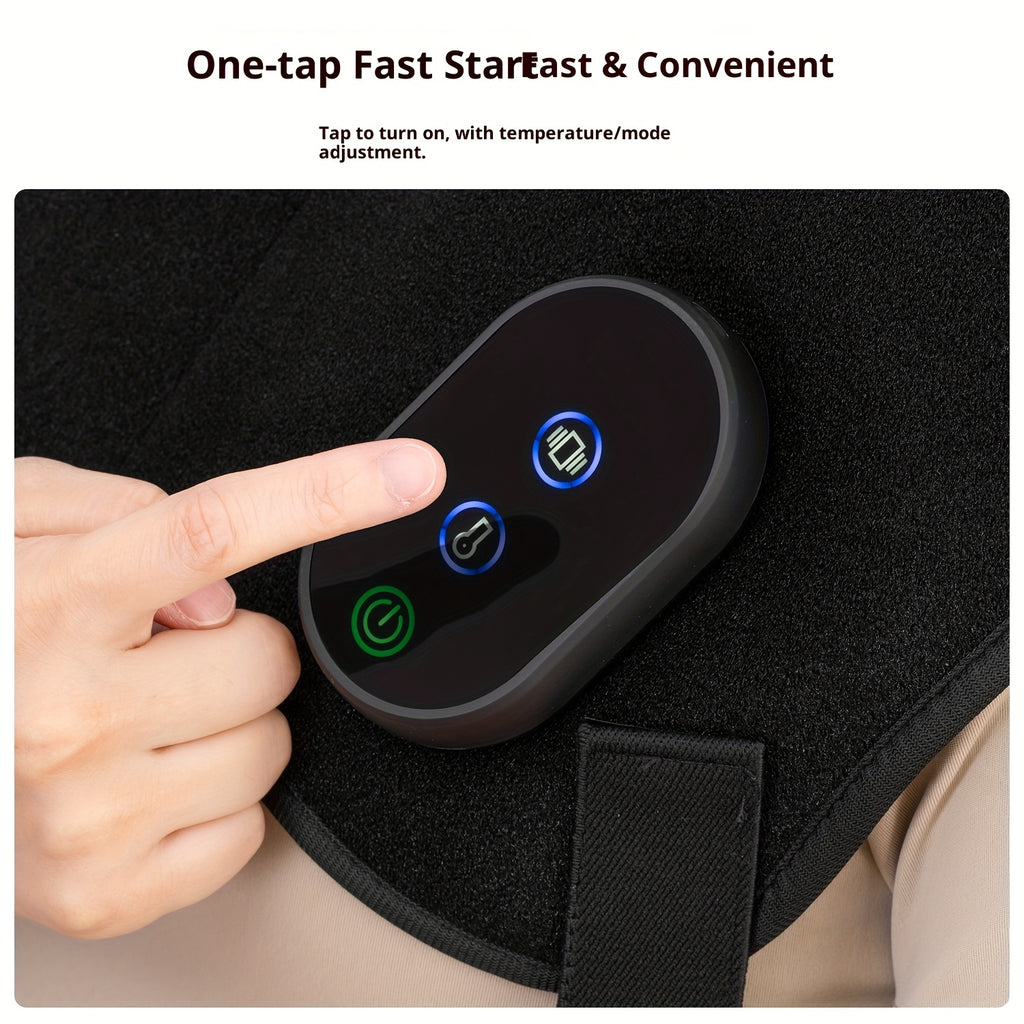 usb powered portable shoulder massager heating vibration 3