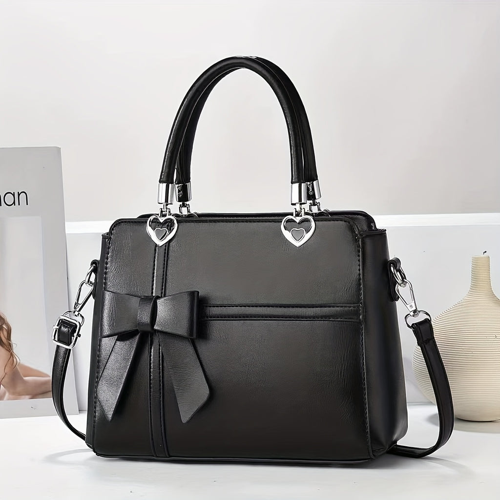 solid color bowknot handbag bags luggage temu