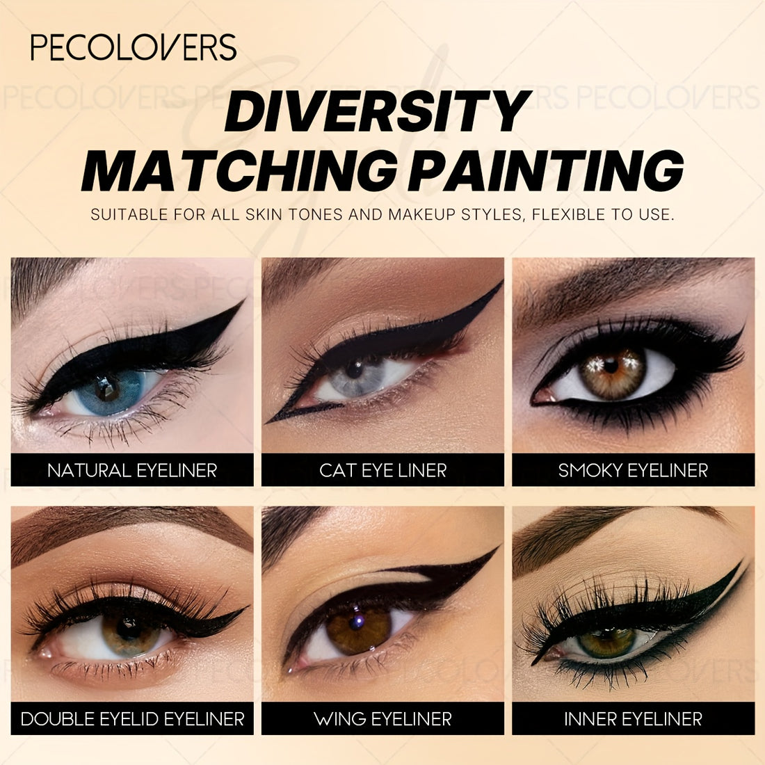 1pc waterproof sweatproof black eyeliner creamy texture long