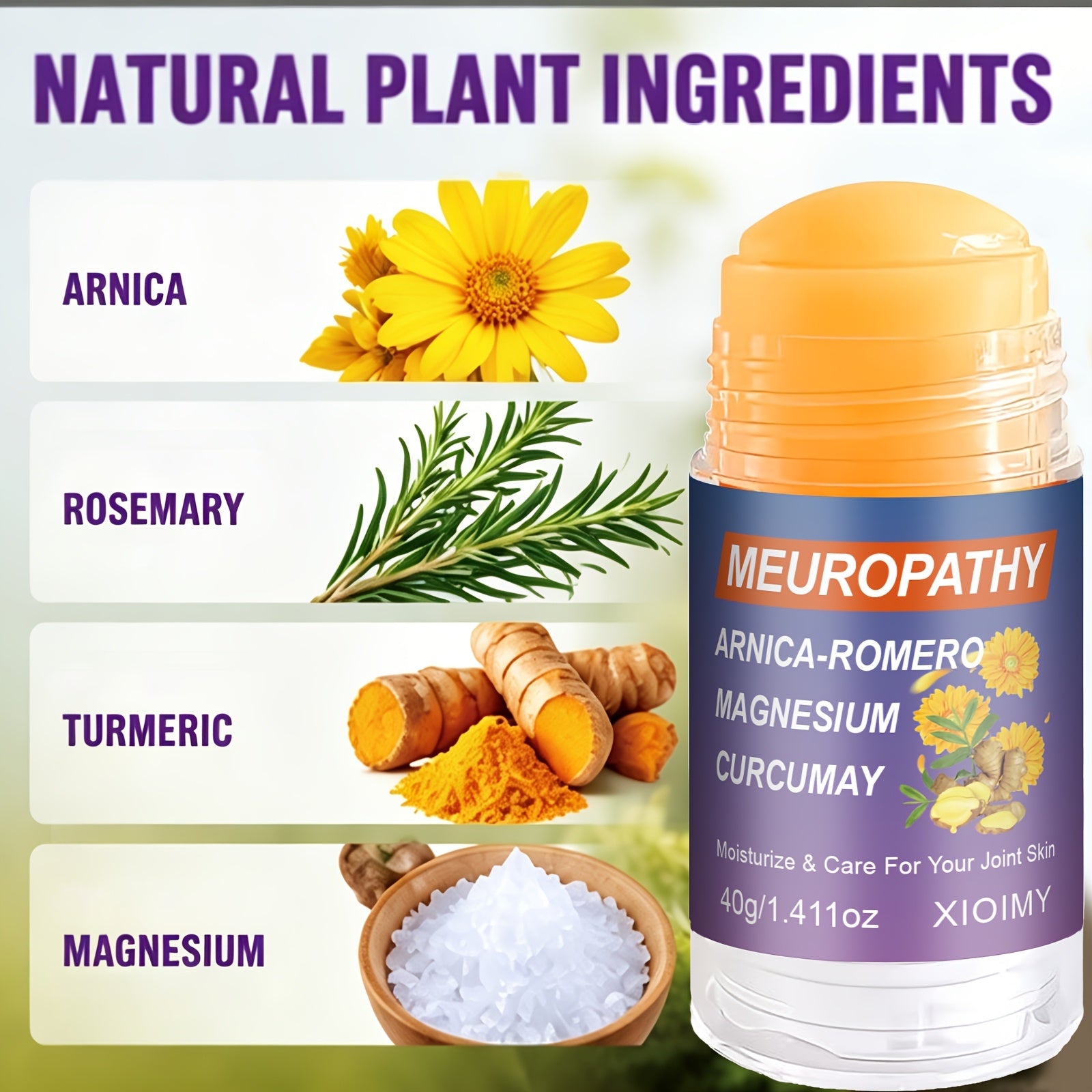 2pcs magnesium cream joint skin   contains arnica