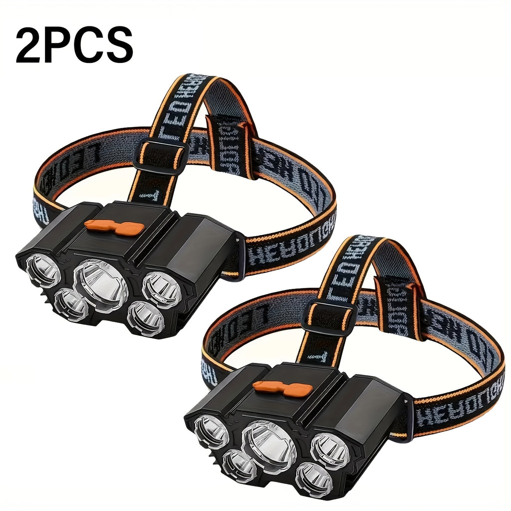 2pcs rechargeable headlamps 5   led headlamps