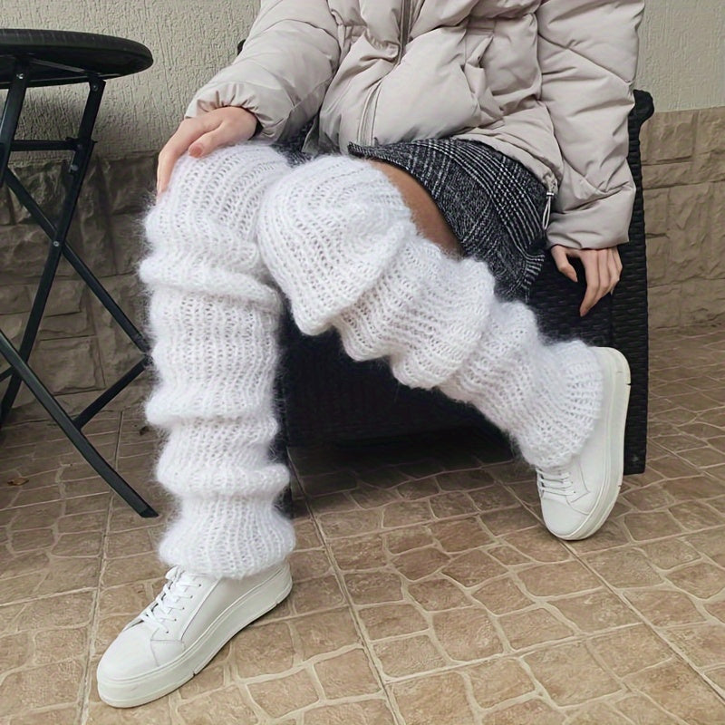plus size thick long tube knee socks womens fashion casual
